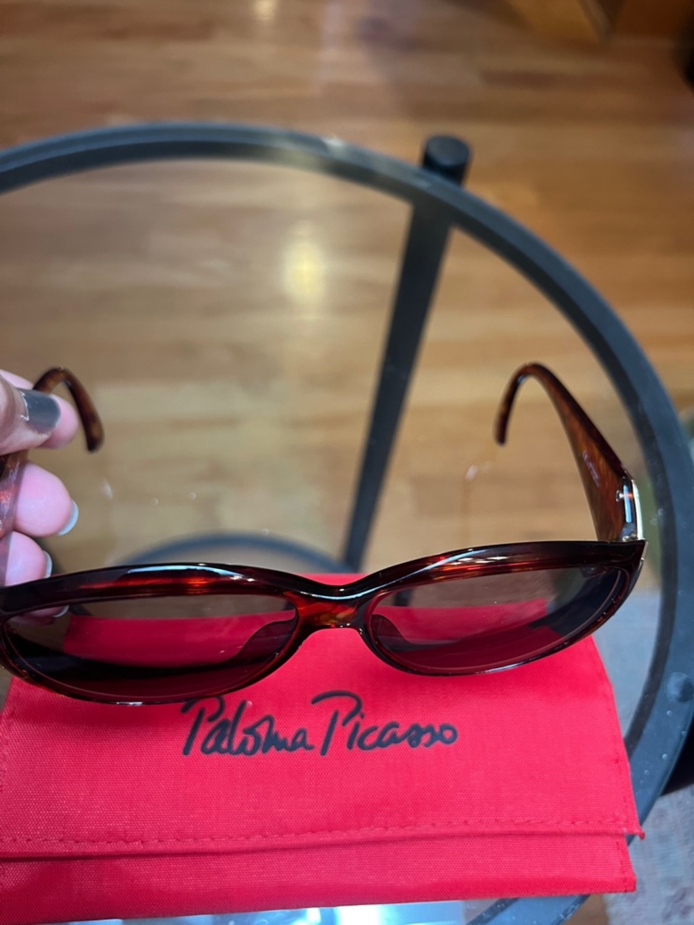 Paloma Picasso Red Tortoiseshell Women’s Sunglasses